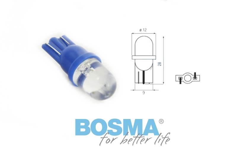 Żarówka bosma 12v 1*led standard t10 blue blister