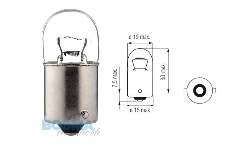 Żarówka bosma 12v 10w ba15s r10w 1611 opak.10 szt