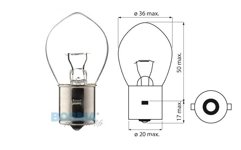Żarówka bosma 12v 35w ba20s 5749 | ZARBOS016