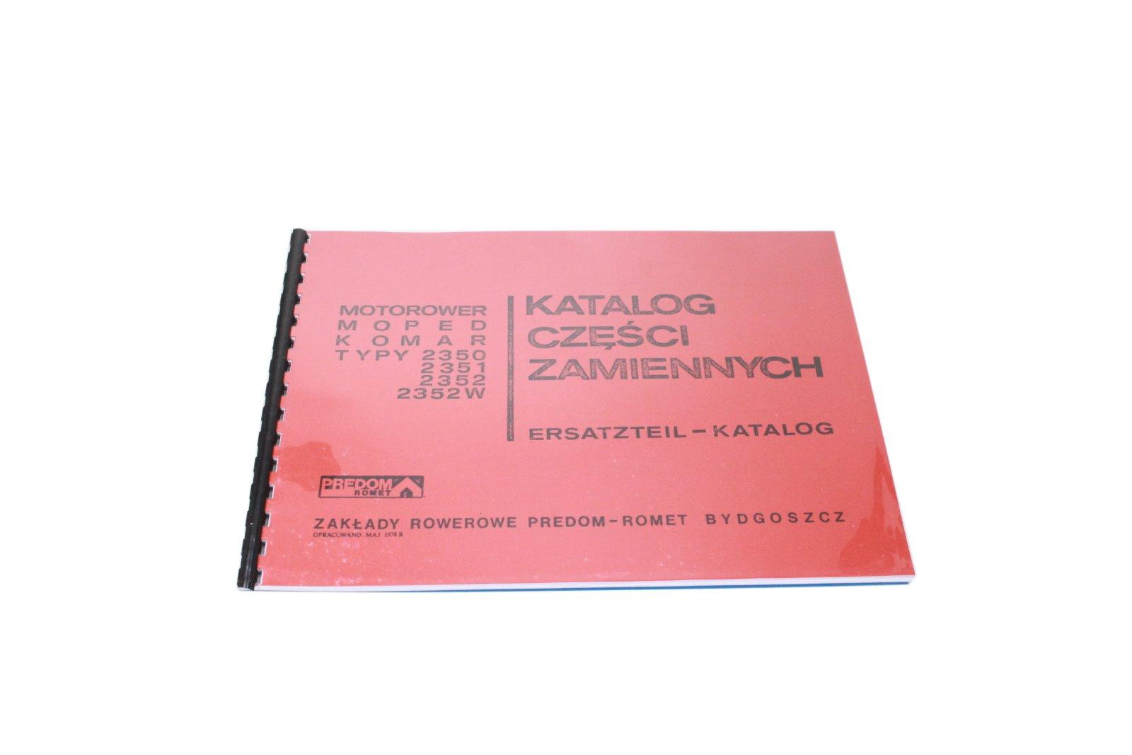 Katalog części zamiennych romet komar 2350 2351 2352 2352w