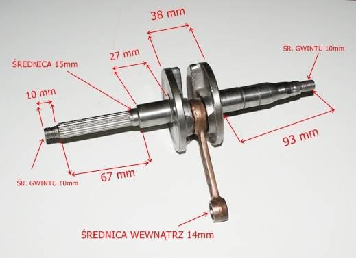 Wał Korbowy 2t 17 Frezów Quantum,Passo,Jog-Anh MotoGeneric