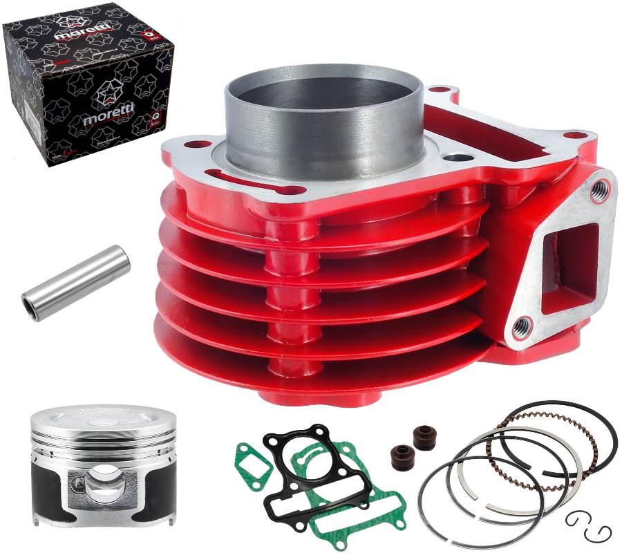 Cylinder 80cc skuter huragan 5 z silnikiem poziomym kolor czerwony