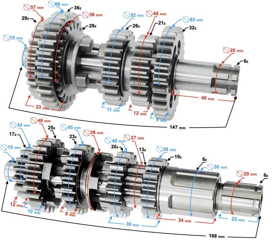 Skrzynia biegów silnika pionowy 162fmj150cc 4t 5-biegowy manualny