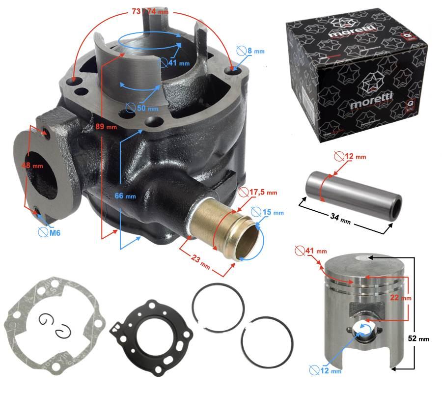 Cylinder 50cc 2t skuter katana chłodzonego cieczą kolor czarny