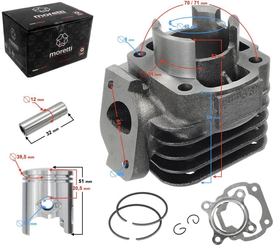 Cylinder skuter 2t 50cc 1pe40qmb sw.12mm