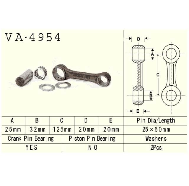 Vesrah Korbowód Yamaha Gp760 Ra760 Wb760 Wvt760 Xl760 Waverunner 96-99