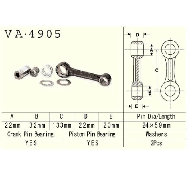 Vesrah Korbowód Kawasaki Jb650 Jl650 Jf650 Js650 86-96