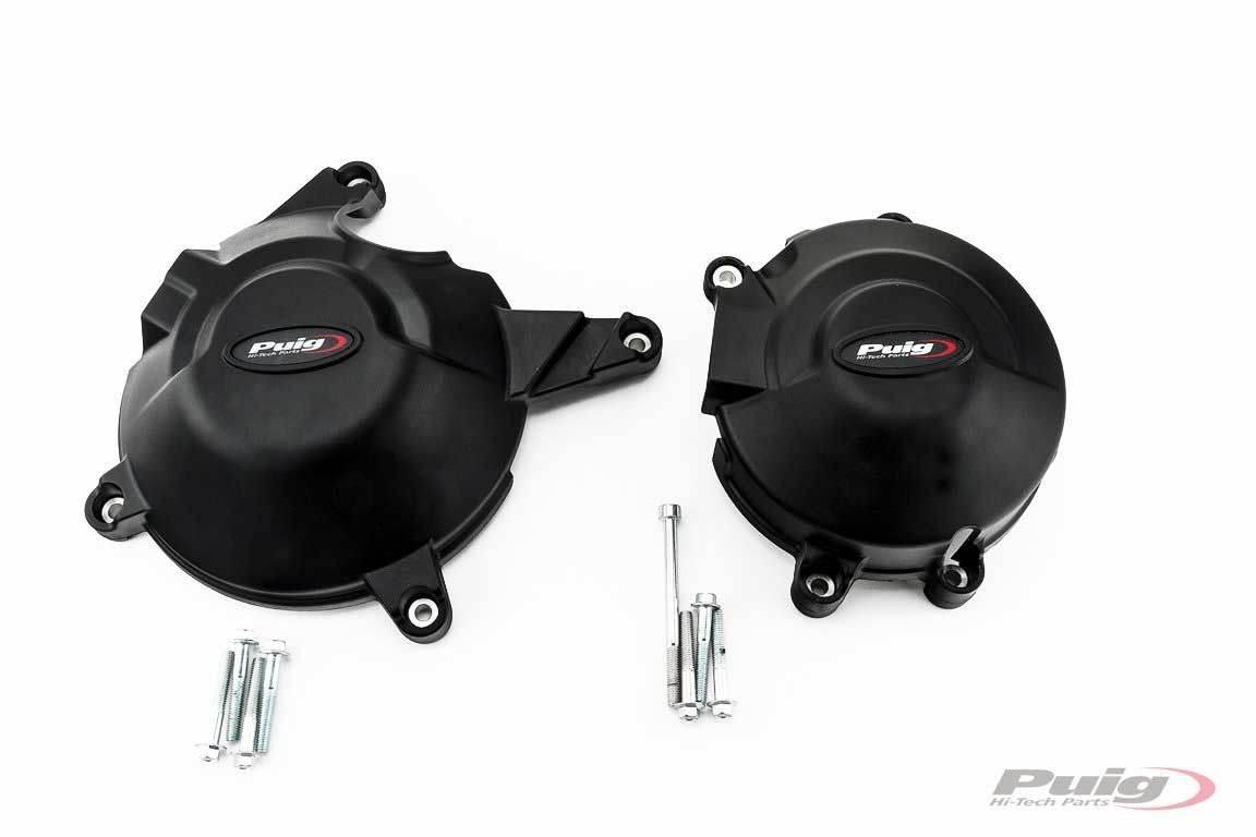 Pokrywy Dekli Silnika Puig Do Kawasaki Z250 Z300 Ninja 300 Czarne