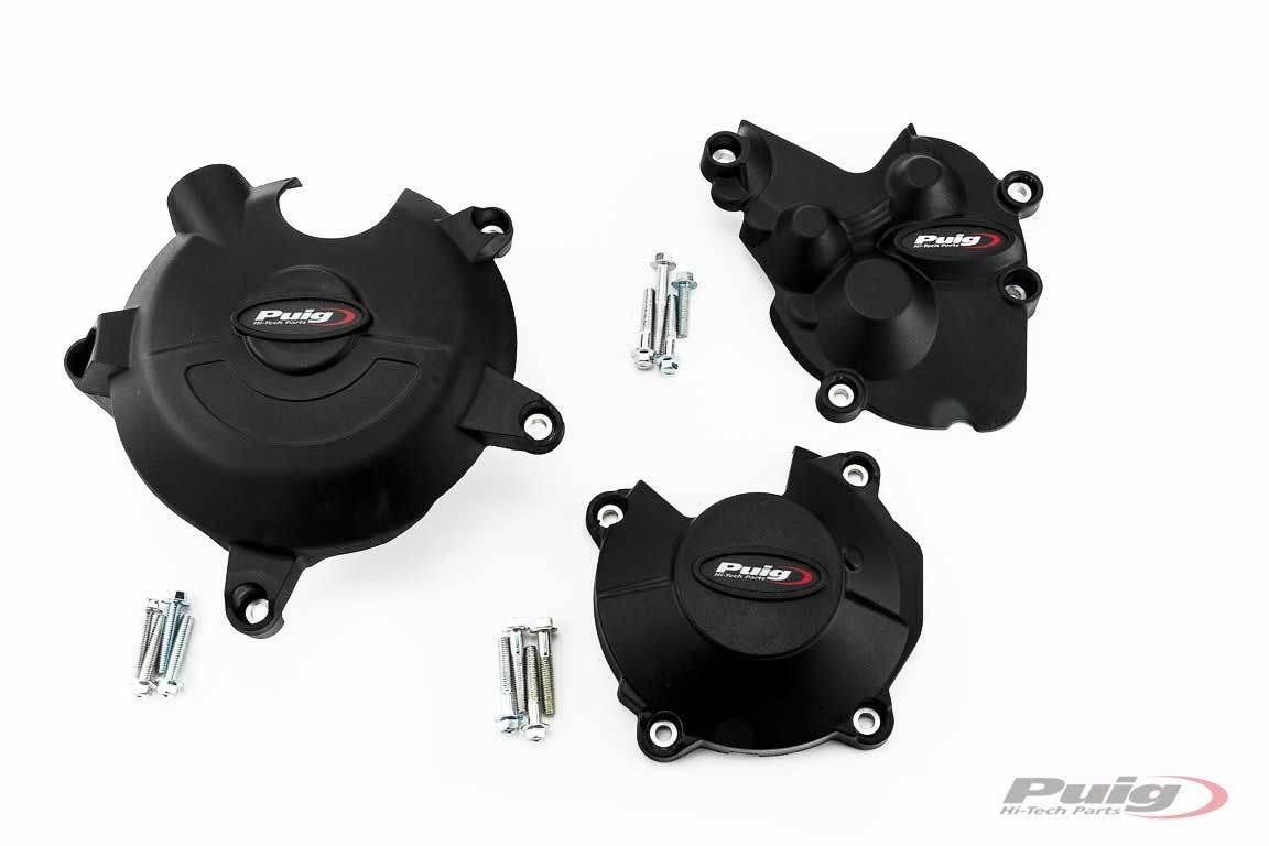 Pokrywy Dekli Silnika Puig Do Kawasaki Zx-6r 09-21 Czarne