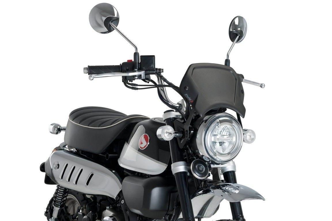 Szyba Owiewka Puig Retroplate Do Honda Monkey 125 18-24 Aluminiowa Czarna