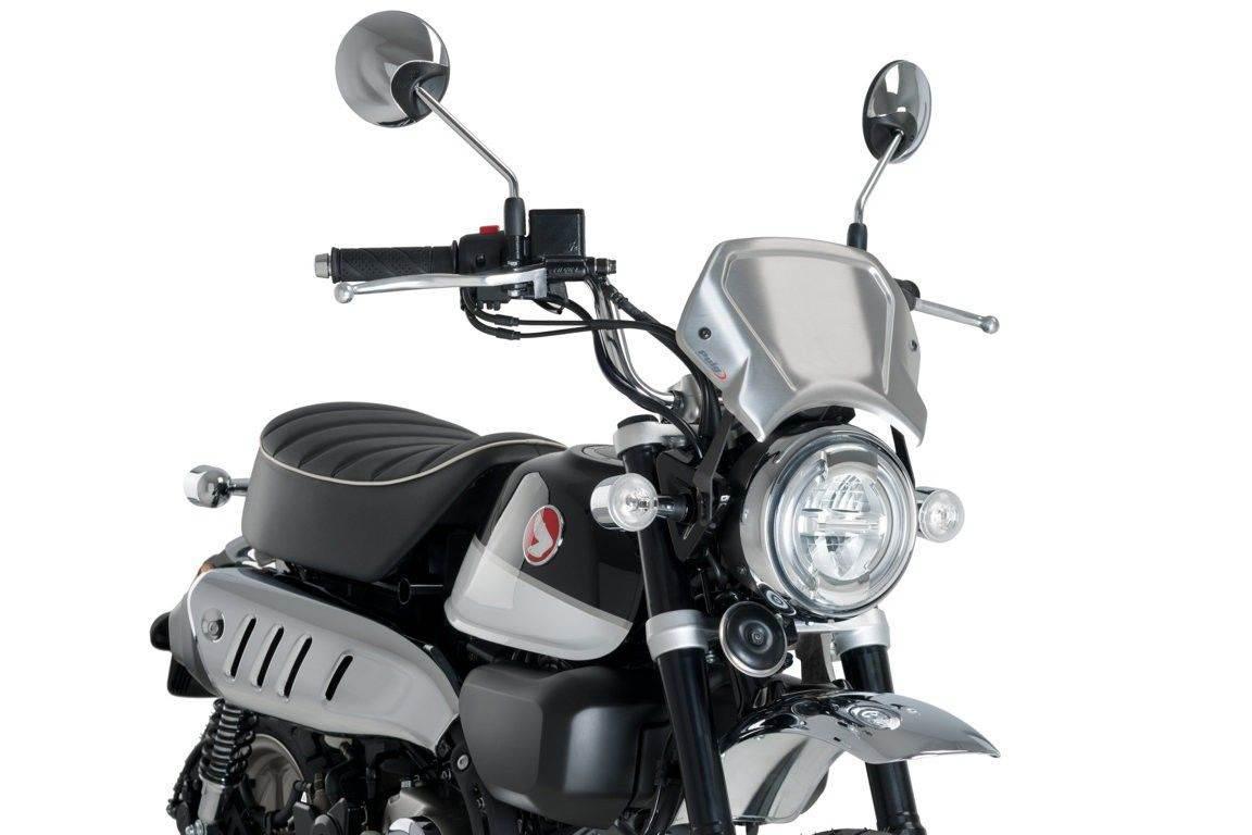 Szyba Owiewka Puig Retroplate Do Honda Monkey 125 18-24 Aluminiowa Srebrna