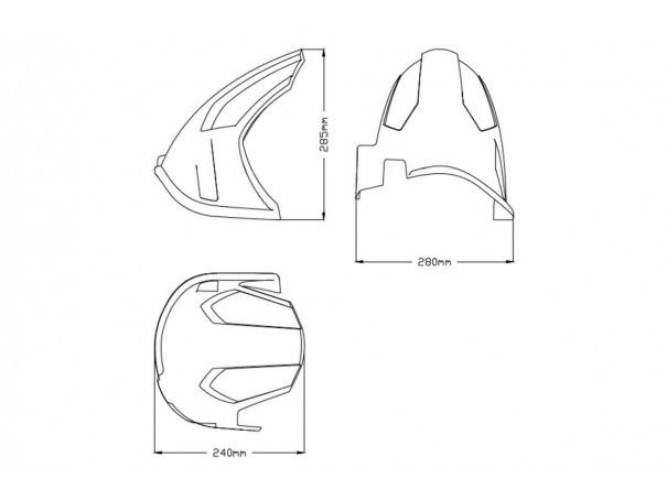 Błotnik Tylny Puig Do Yamaha Xtz1200z Super Tenere 14-22 Czarny Mat