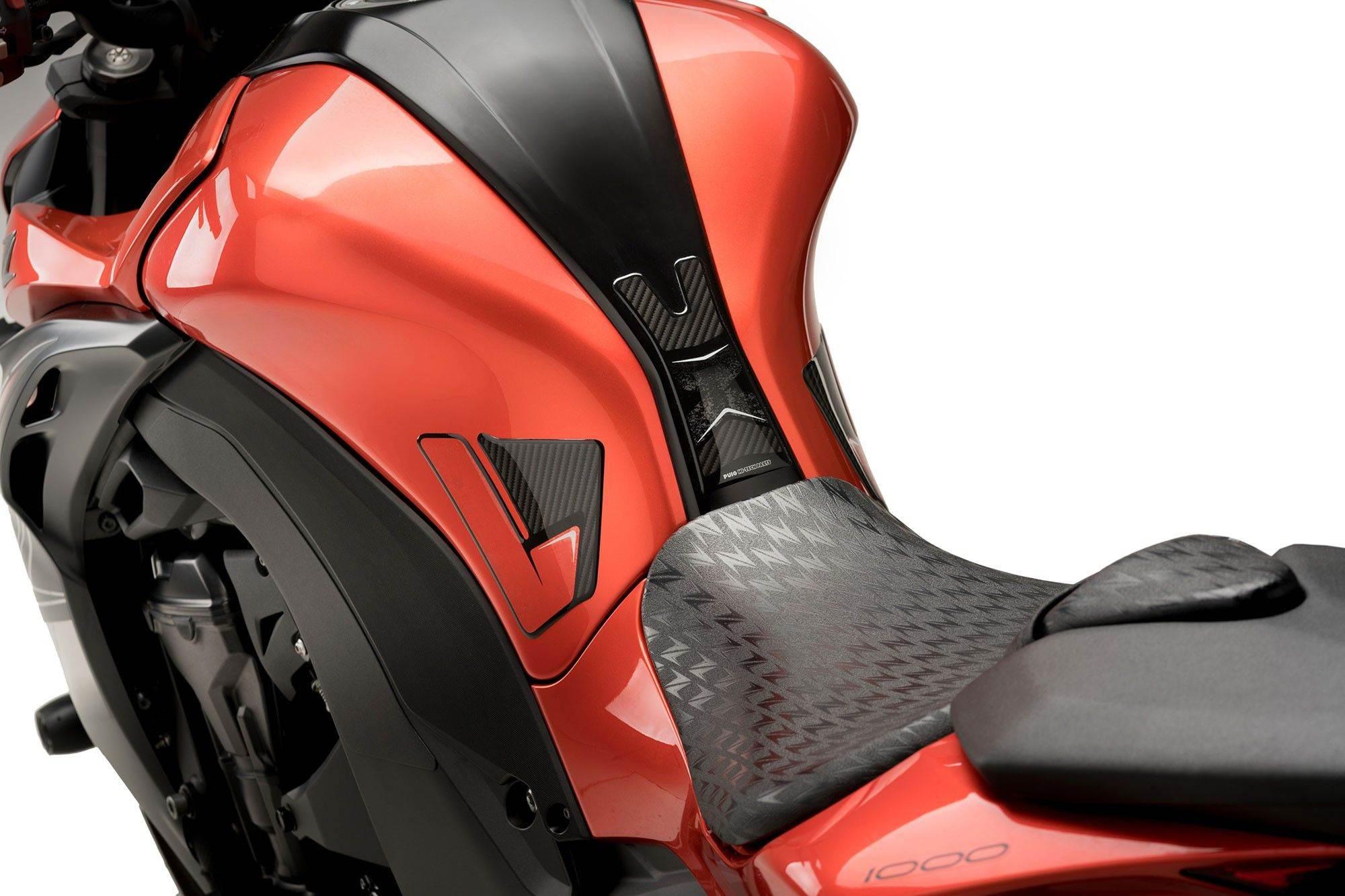 Tankpad Puig Extreme Do Kawasaki Z1000 14-19 Trzyczęściowy Carbon