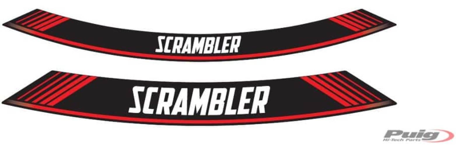 Paski Na Felgi Żeliwne Puig Do Ducati Scrambler Icon Czerwone