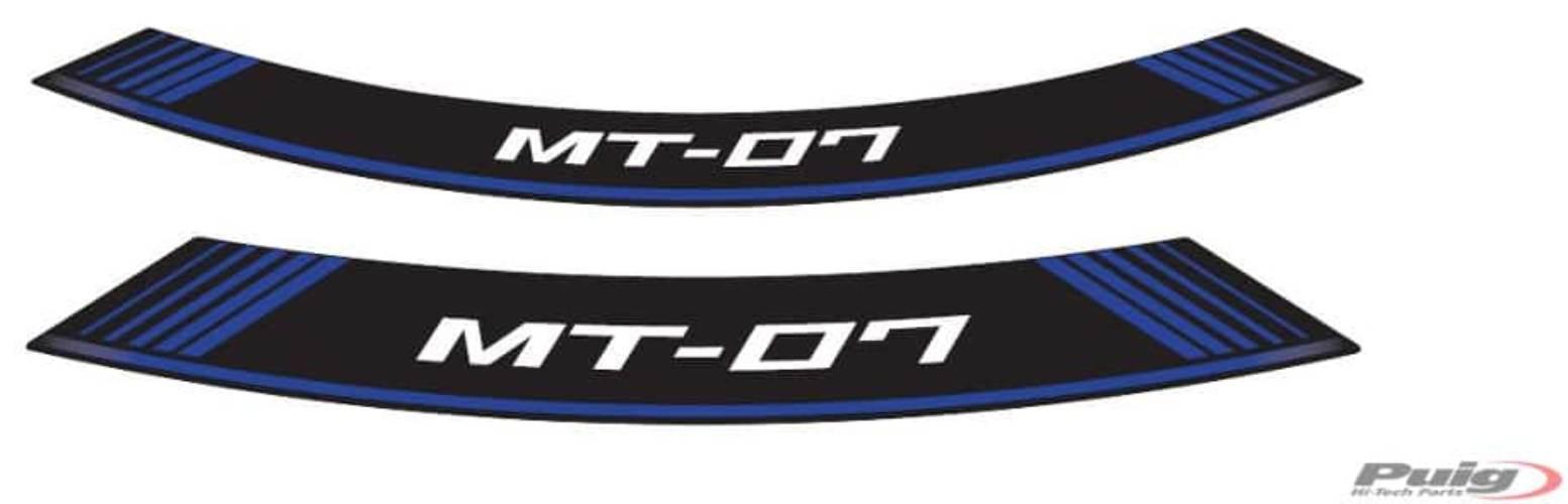 Paski Na Felgi Puig Do Yamaha Mt-07 Logo Mt-07 Niebieskie