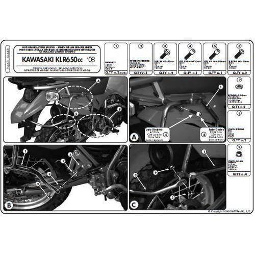 Kappa Stelaż Kufrów Bocznych Monokey Kawasaki Klr 650 Enduro 07-19 - Równie