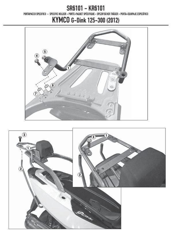Kappa Stelaż Kufra Centralnego Kymco G-Dink 125/300 12-15 Bez Płyty