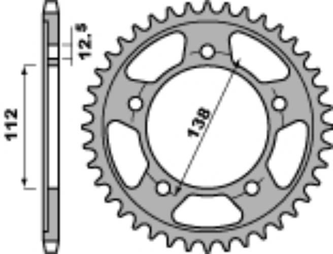 Pbr Zębatka Tylna 408 39 C45 Honda Cb 1300 F/S 03-13 Jtr302.39 Łańc. 530