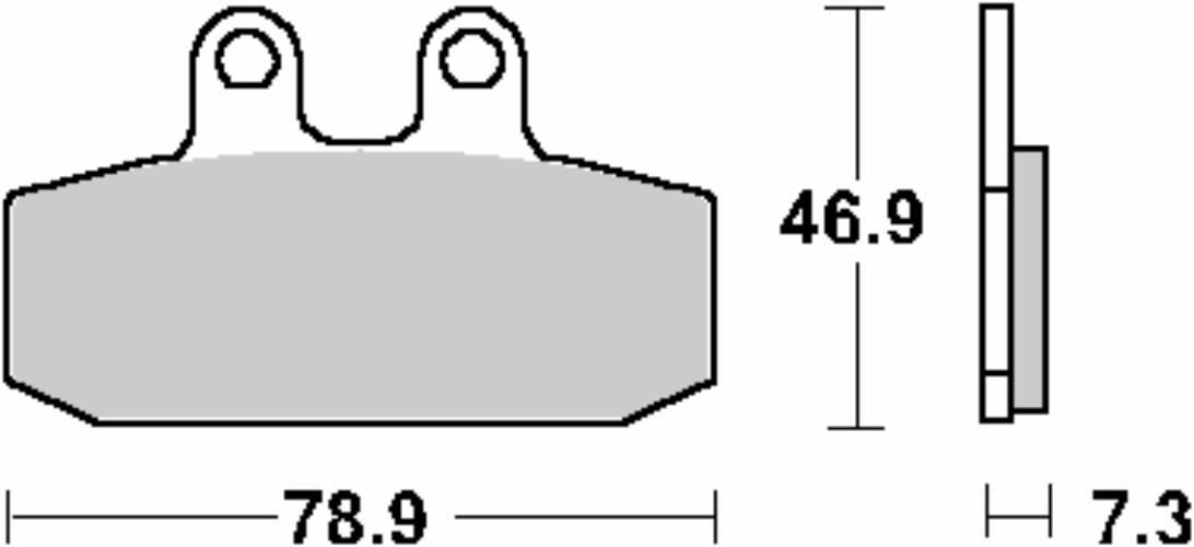 Sbs Klocki Hamulcowe Kh256 Street Standart Ceramic Aprilia Atlantic 500 '02