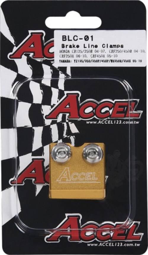 Accel Uchwyt Przewodu Hamulcowego Przód Kawasaki Suzuki Kolor Złoty -