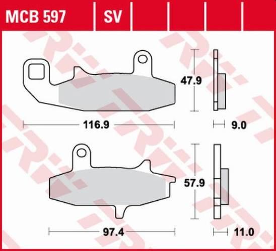 Trw Zf Klocki Hamulcowe Kh147 Sinter Street Suzuki Dr 650 90-96, Dr 750 88-