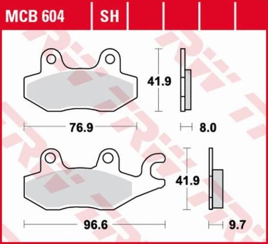 Trw Zf Klocki Hamulcowe Kh165/2 Organic Suzuki Dr 800 97-99, Triumph Tiger