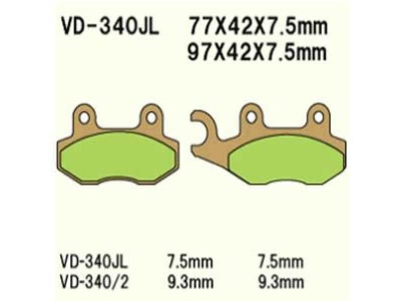 Vesrah Klocki Hamulcowe Kh135 Kh214 Spiek Metaliczny Złote Made In Japan