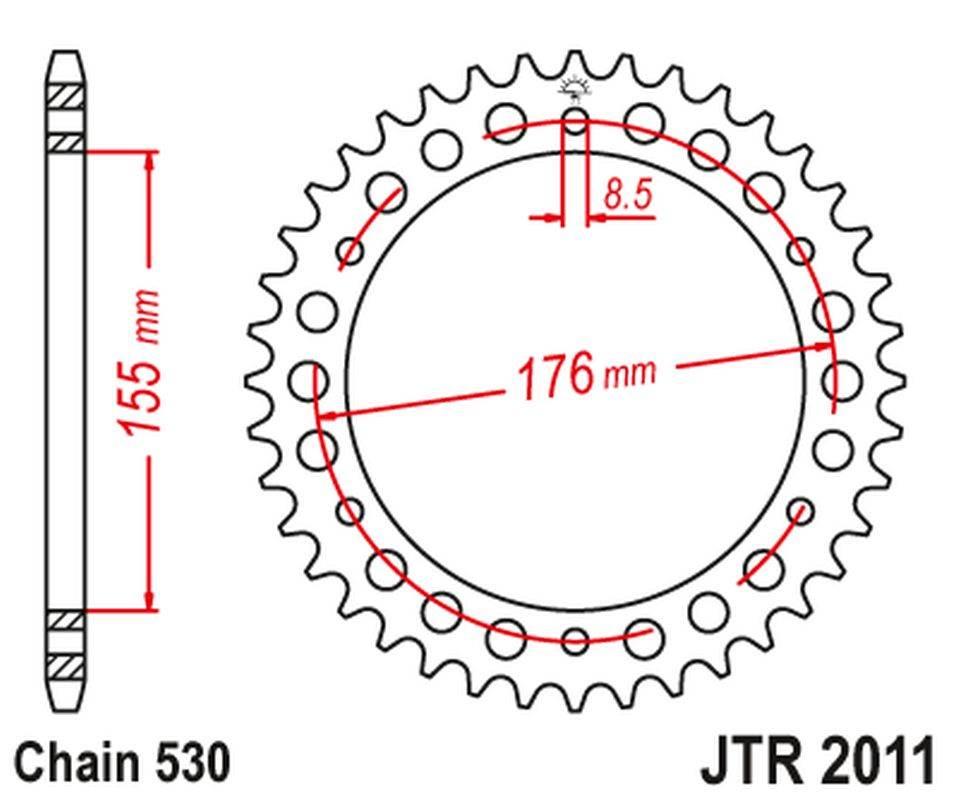 Jt Zębatka Tylna 4392 46 Triumph Tiger Sport 1050 14-19 +1 439246Jt Łańc. 5