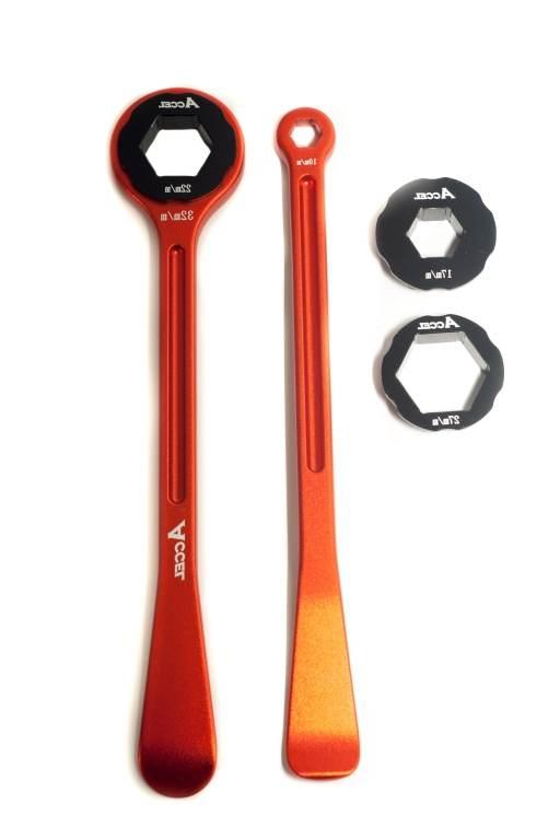 Accel Komplet Łyżek Do Opon 23+24Cm Alu7075 Kute Z Kluczami 10,13,17,22,27