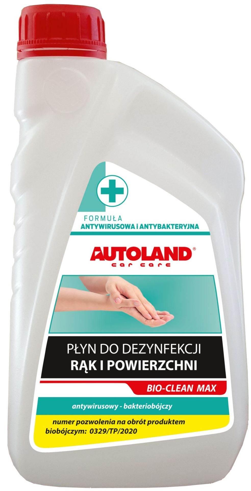 Autoland Bio-Clean Płyn Do Dezynfekcji Rąk I Powierzchni 1L Antywirusowy I