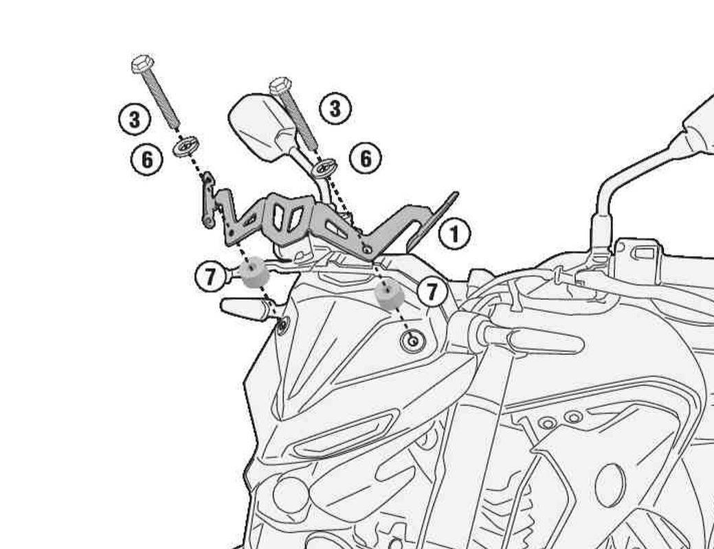 Kappa Mocowanie Szyby 4128Sk Yamaha Mt-03 321 '20-'25