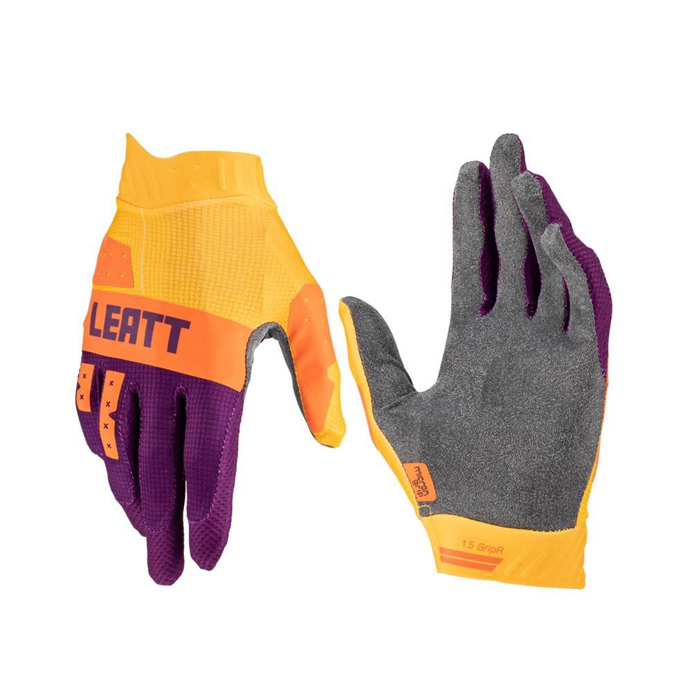 Leatt Rękawice Moto 1.5 Gripr Glove Indigo Kolor Fioletowy/Pomarańczowy Roz