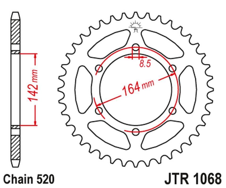 Jt Zębatka Tylna 4538 46 Hyosung Gt 250 '04-15' 453846Jt Łańc. 520