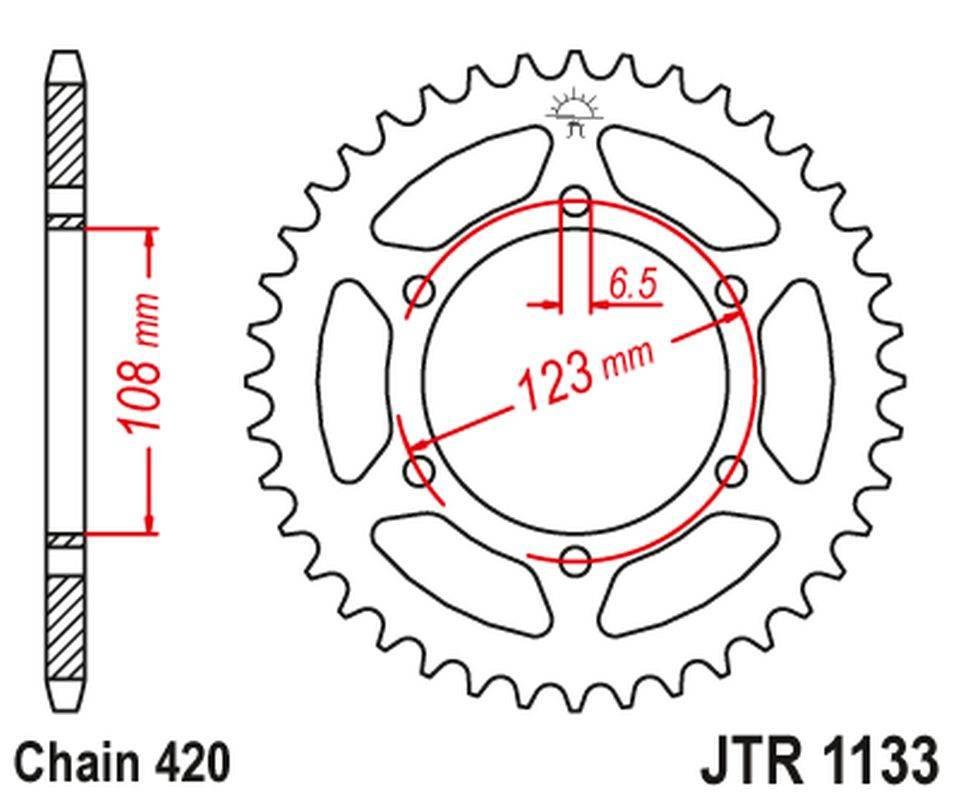 Jt Zębatka Tylna 4412 65 Aprilia Sx 50 -18-19 441265Jt Łańc.420