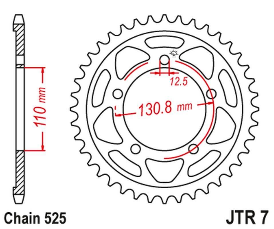 Jt Zębatka Tylna 4585 46 Bmw S 1000 Rr '09-'11 458546Jt Łańc. 525 Czarna