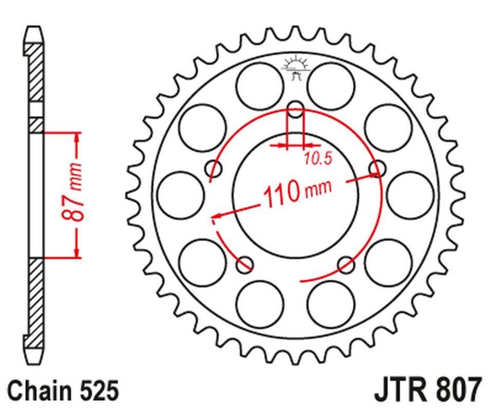 Jt Zębatka Tylna 828 49 Suzuki Gsf 650 Bandit '07-15, Gsx 650 '08-16, Gsf/G