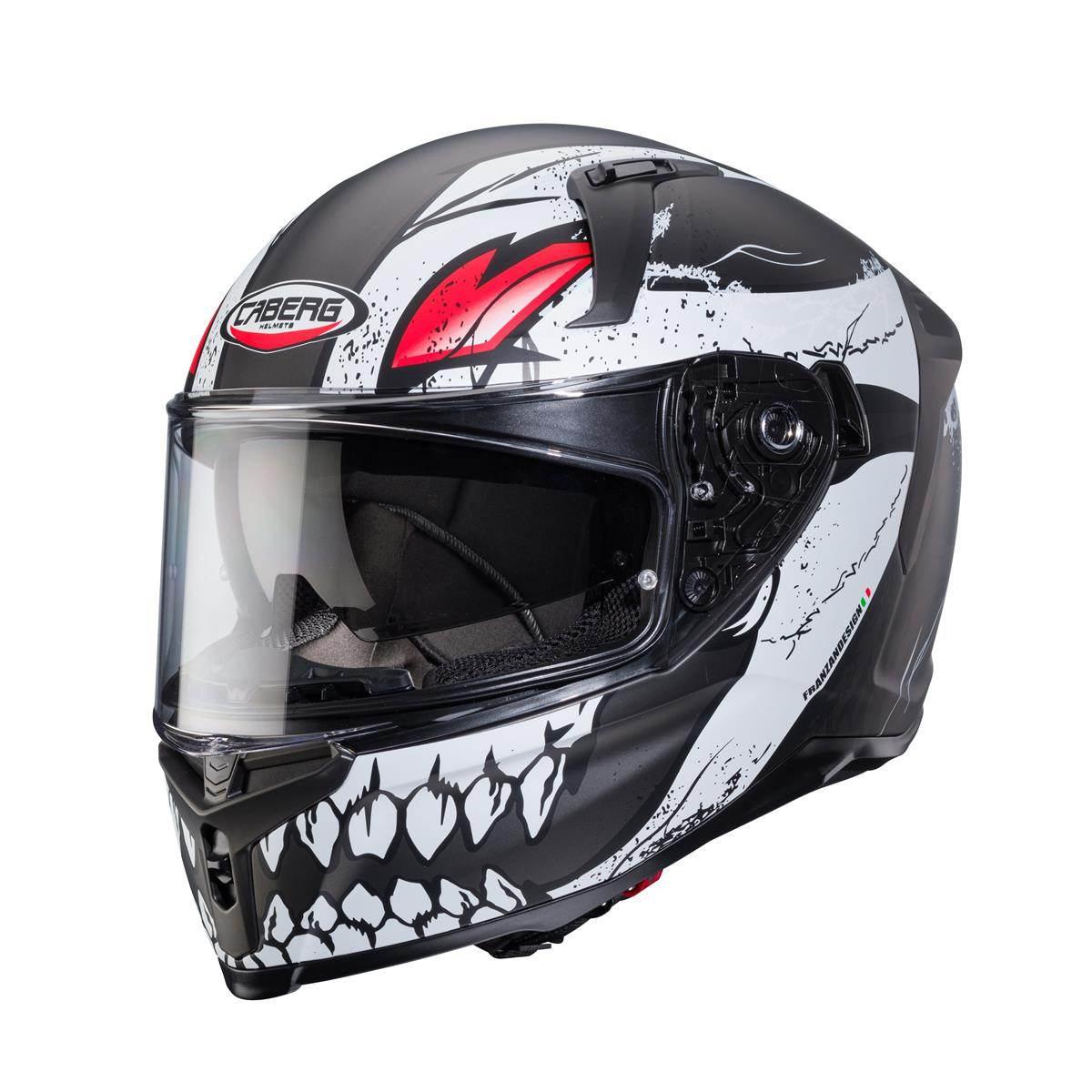 Caberg Kask Integralny Avalon X Punk Kolor Szary Mat/Biały/Czerwony Rozmiar