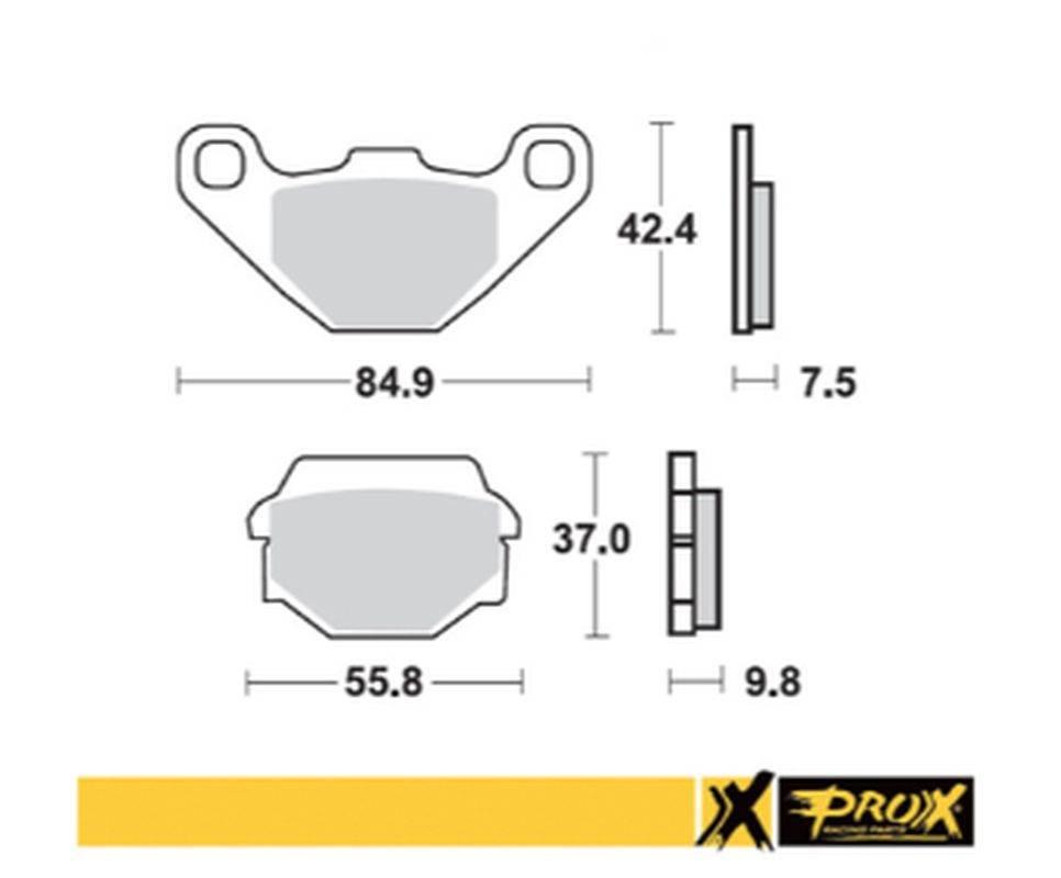 Prox Klocki Hamulcowe Kh67/2/3 Sinter Kawasaki Kdx 200 '89-'92, Kl 650 '87-