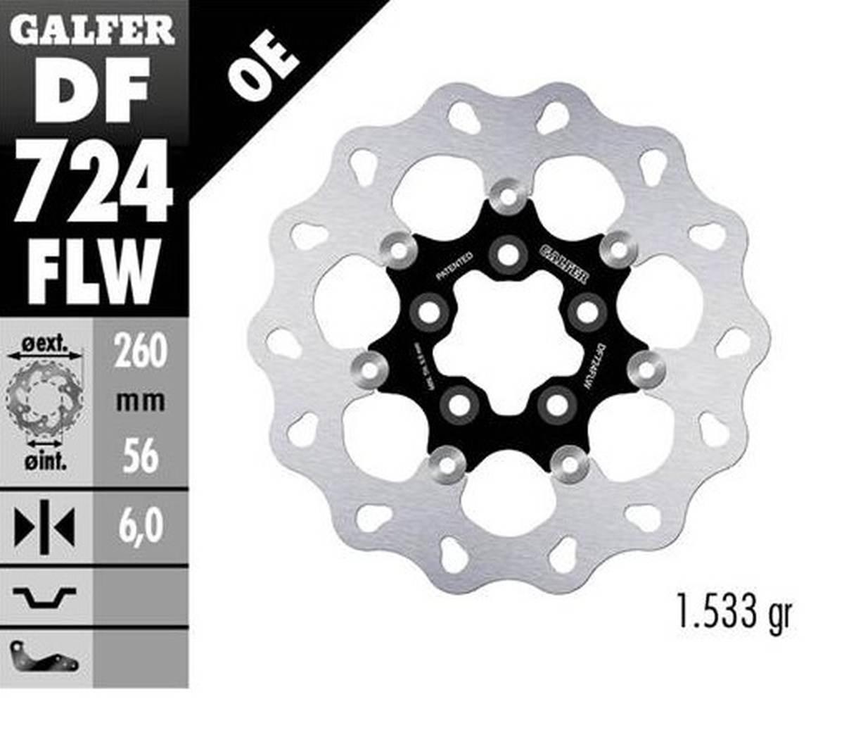 Galfer Tarcza Hamulcowa Przód Harley-Davidson 260X56X6 Pływająca Wave Disc