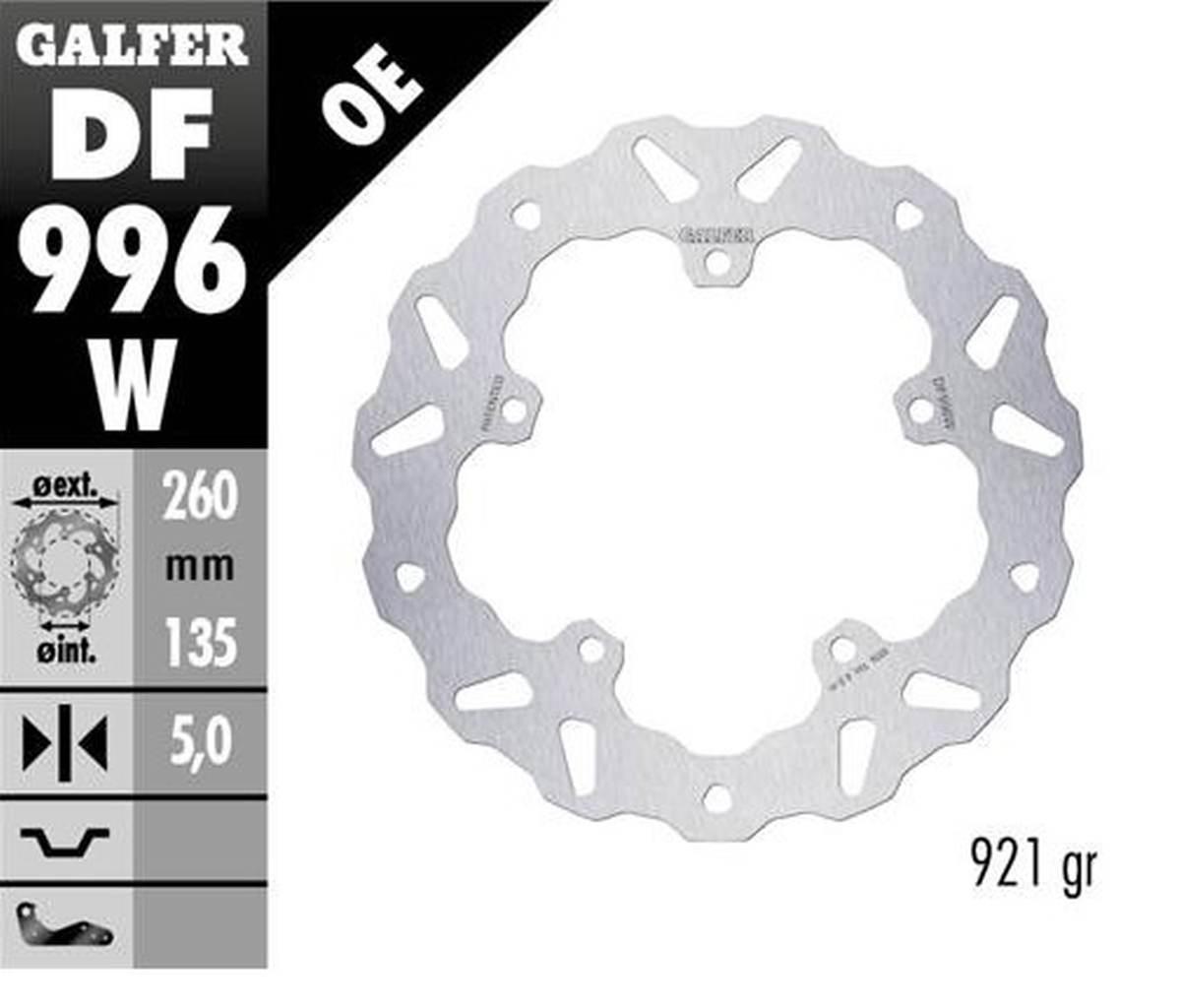 Galfer Tarcza Hamulcowa Tył Harley-Davidson 260X135X5 Wave Patrz Opis