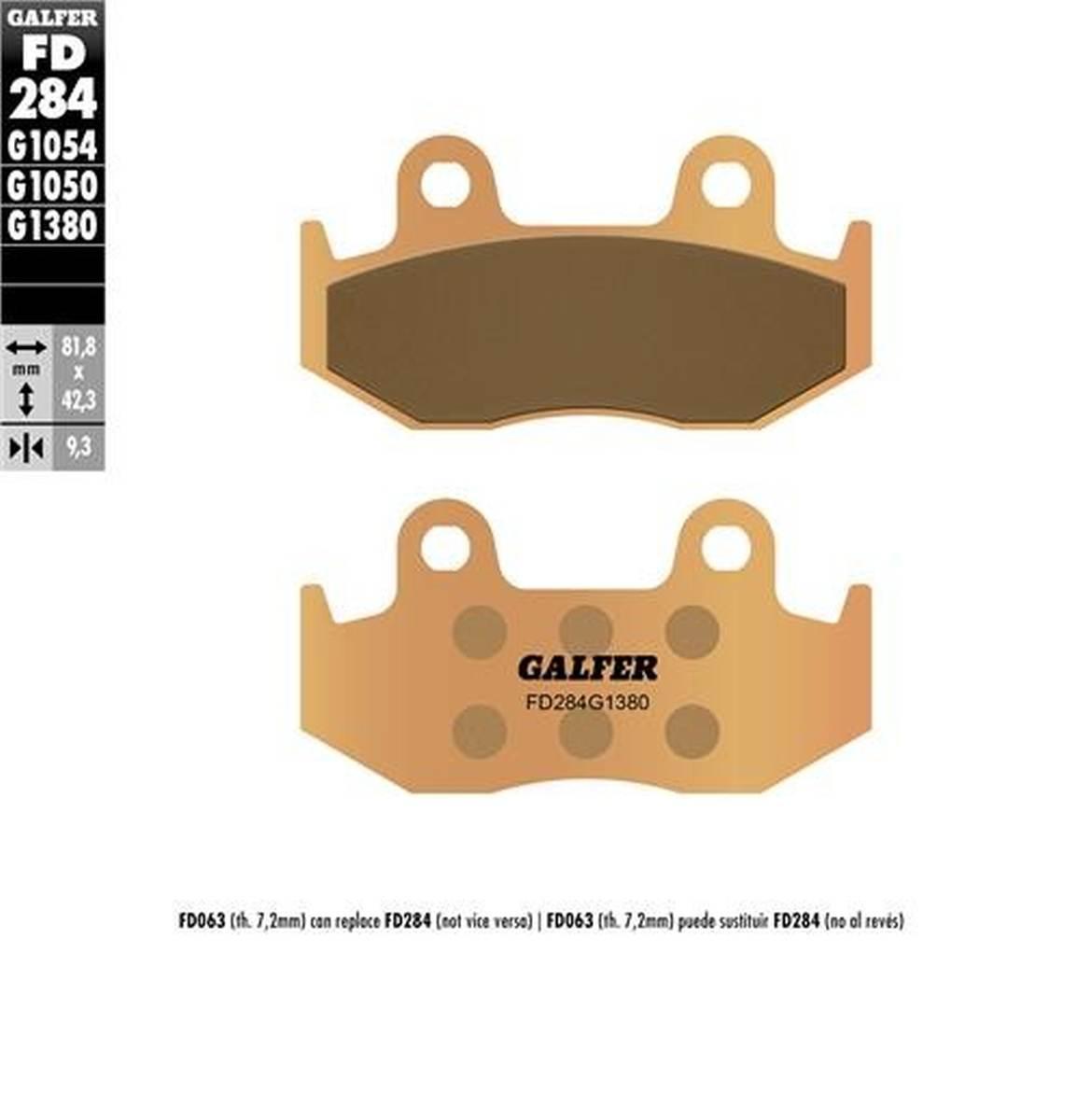Galfer Klocki Hamulcowe Kh323 Spiek Metaliczny Grubość 9,2 Mm