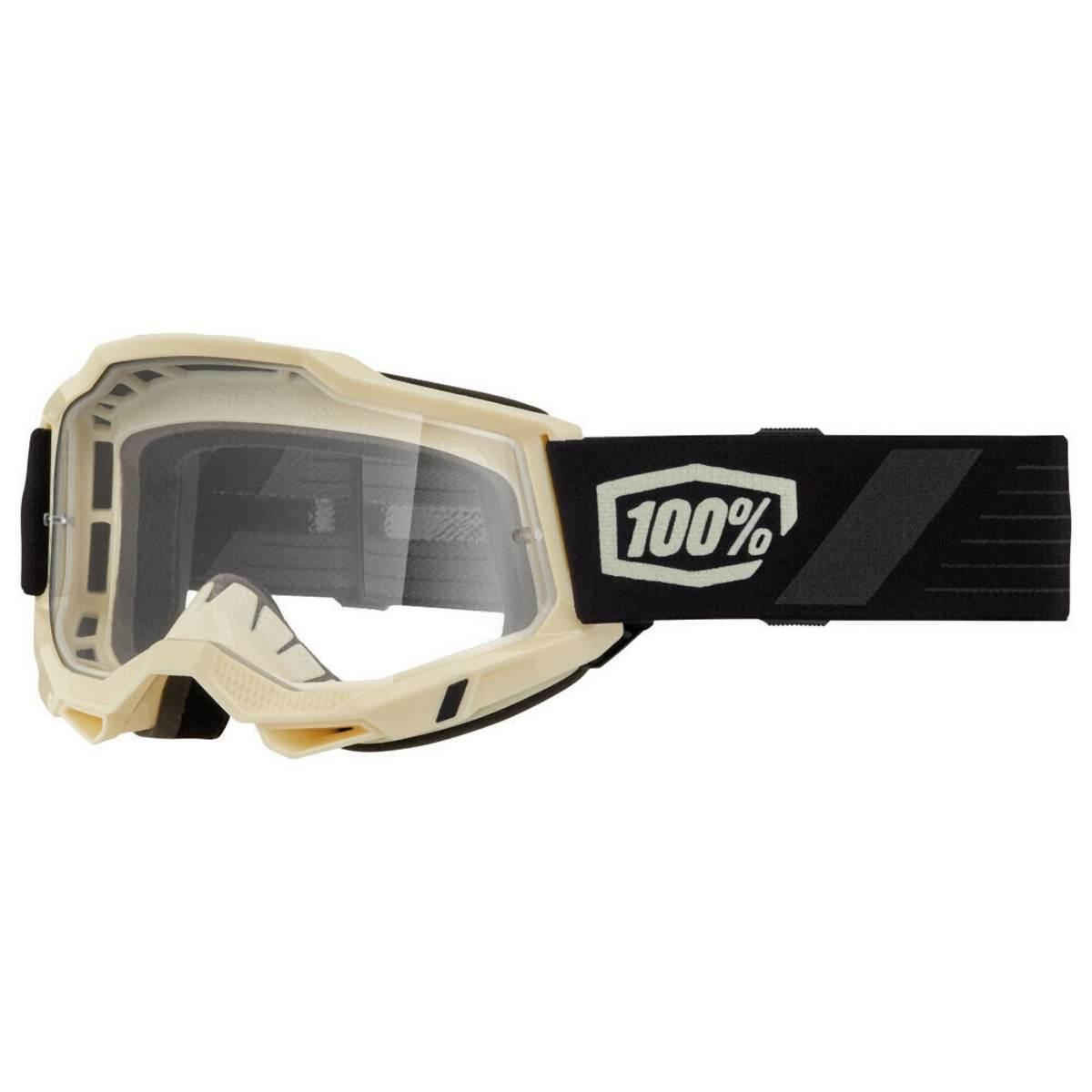 100 Procent Gogle Accuri 2 Waystar - Clear Lens - Kolor Beżowy/Czarny Szybk
