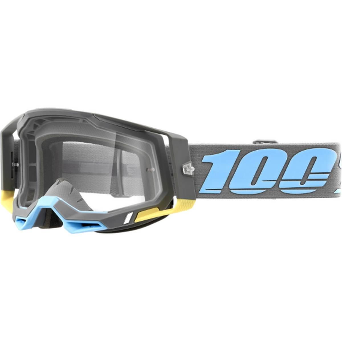 100 Procent Gogle Racecraft 2 Trinidad - Clear Lens - Kolor Szary/Niebieski