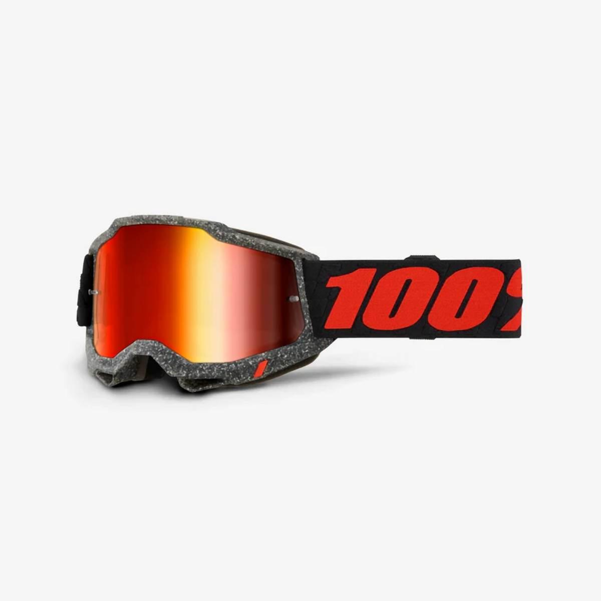 100 Procent Gogle Accuri 2 Huaraki - Mirror Red Lens - Kolor Szary/Czarny/C