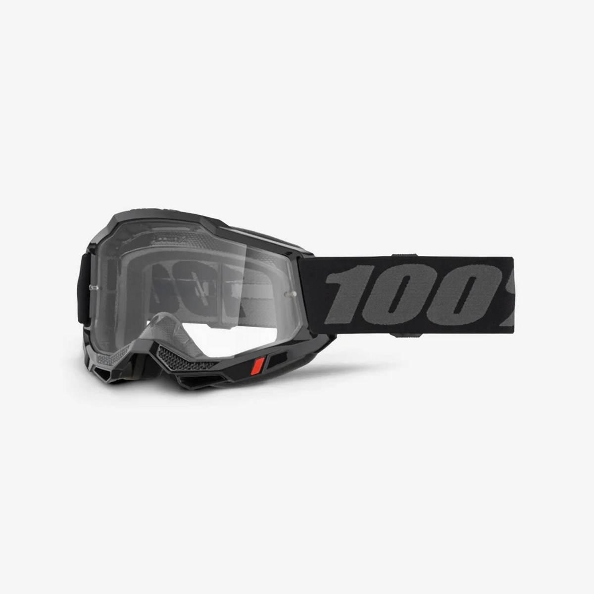 100 Procent Gogle Accuri 2 Otg Black - Clear Lens - Kolor Czarny/Szary Szyb