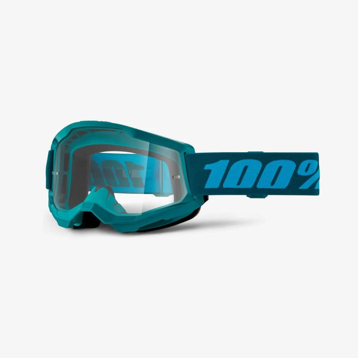 100 Procent Gogle Strata 2 Stone - Clear Lens - Kolor Morski Szybka Przeźro