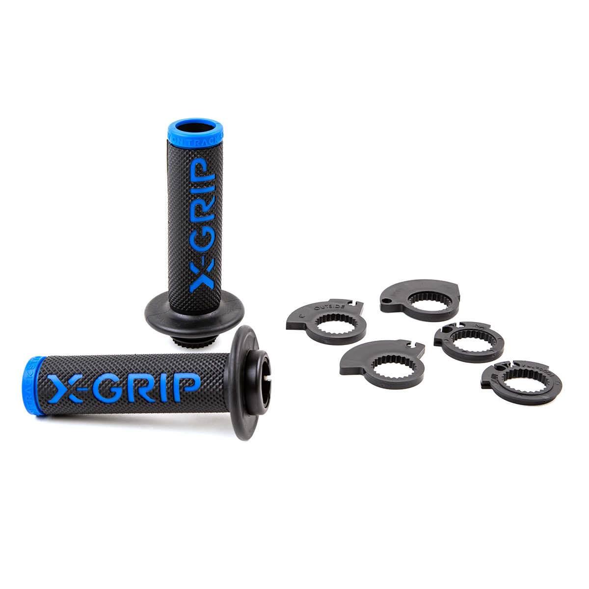 X-Grip Manetki Gripy Braaaap Grips Lock-On-Grip Z Adapterami Rolgazu Blue O