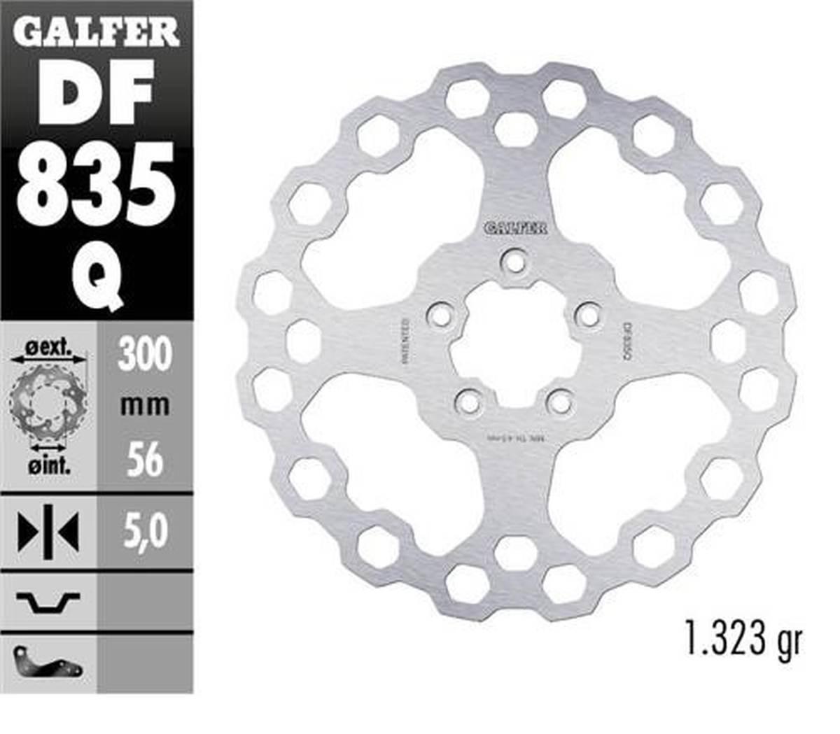 Galfer Tarcza Hamulcowa Przód Harley-Davidson 300X56X5 Cubiq