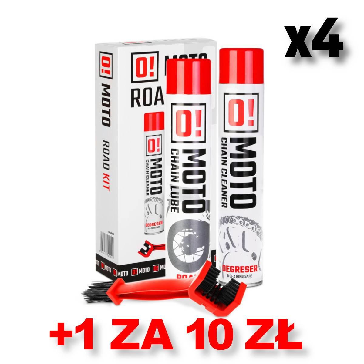 Omoto Zestaw 4+1 Do Czyszczenia I Smarowania Łańcucha Road O! Chain Care An