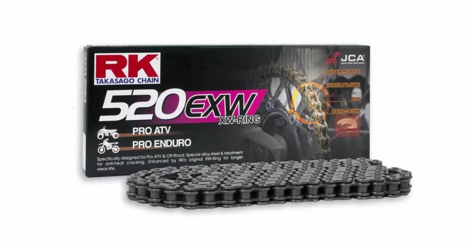 Rk Łańcuch Napędowy 520Exw-128 Xw-Ring Zakuwka Clf W Zestawie Kolor Standar